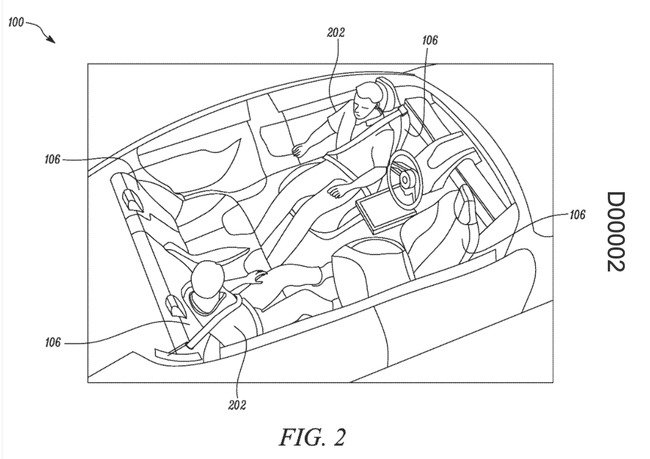 Funky Tesla Patent With Swivel Chairs In Front