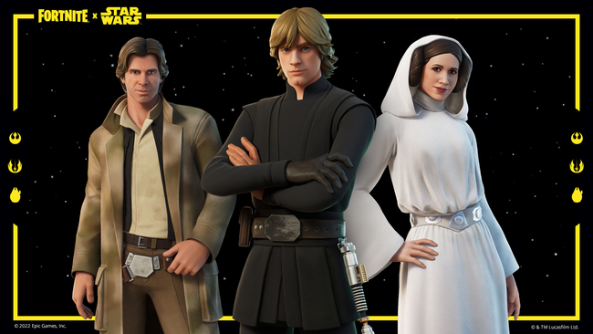 Han Solo, Luke Skywalker and Leia Organa coming to Fortnite
