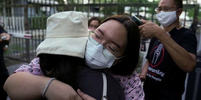 Thai protest leader facing lese-majeste charges released on bail