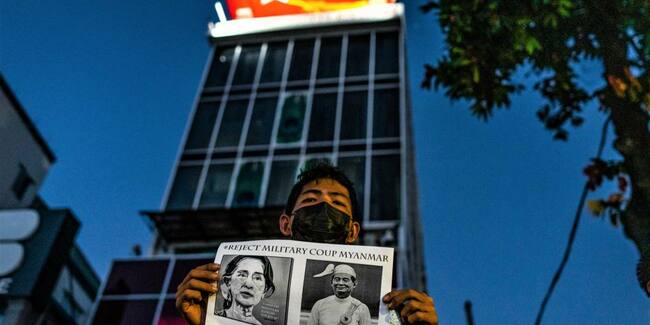 Myanmar coup latest: Gunmen snatch NLD members from party headquarters