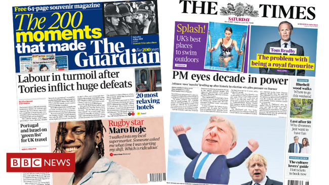 The Papers: 'Labour in turmoil' as PM 'eyes decade in power'