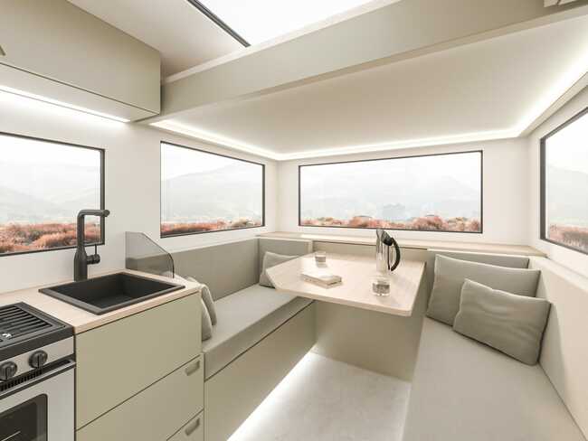 A German auto supplier has created a $360,000 off-road RV meant to look like a 'Scandinavian boutique hotel' - see inside