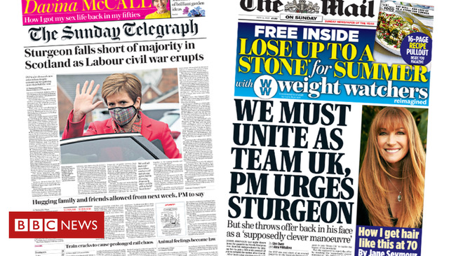 The Papers: Labour's 'civil war', and PM wants UK to 'unite'