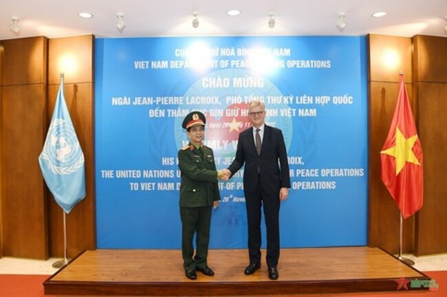 UN Under-Secretary-General visits Vietnam Department of Peacekeeping Operations ​