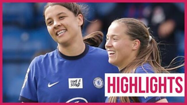Chelsea Women 5-0 Reading Women: Watch highlights as Fran Kirby and Sam Kerr secure WSL title