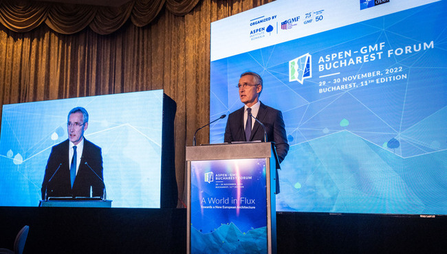 NATO Secretary General in Bucharest: no lasting peace if the aggressor wins
