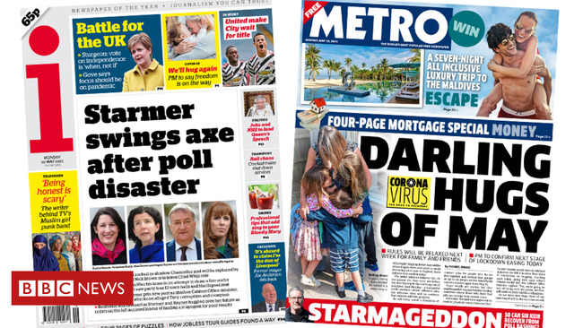The Papers: 'Starmer swings axe', and 'darling hugs of May'