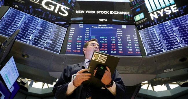 US stocks retreat from record high, dollar near 10-week low