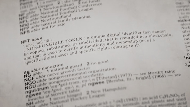 Merriam-Webster has a succinct new definition of an NFT