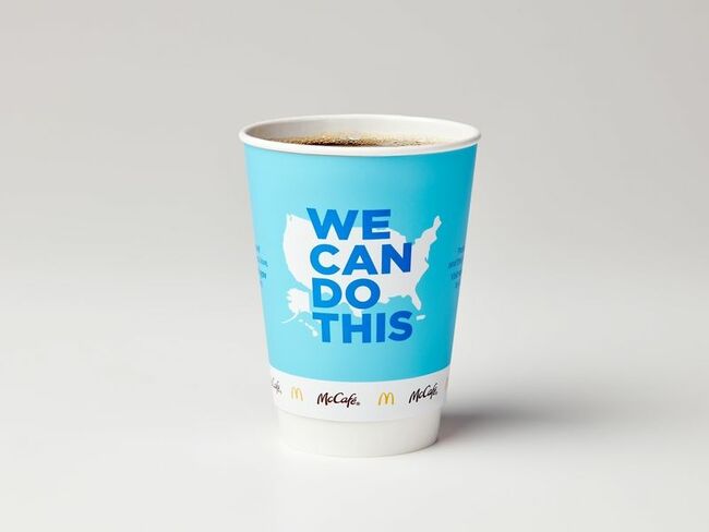 McDonald's coffee cups and Times Square billboard now part of vaccine awareness campaign from Biden administration