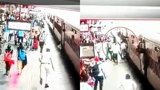 Watch Video: Prompt action by RPF jawan saves passenger's life in Surat