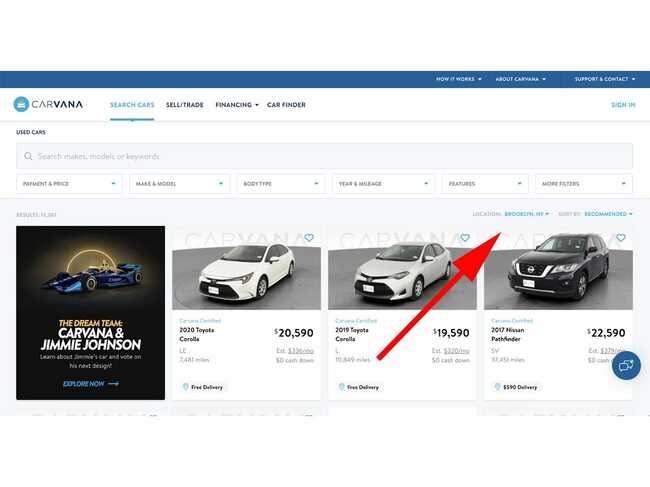 How to use Carvana to buy a used car online
