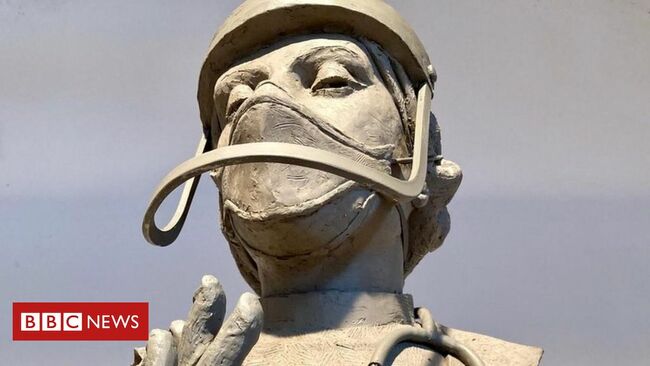 Covid: Medic memorial statue unveiled ahead of final finish