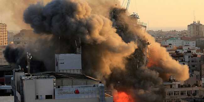 Videos show Israeli airstrikes leveling multiple Gaza apartment buildings amid escalating violence