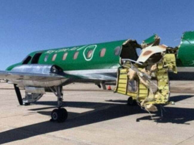Planes collide mid-air in Colorado almost ripping one in half