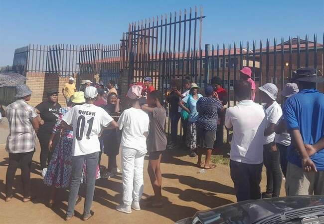 Tensions run high as parents protest outside Brakpan school following pupil's stabbing