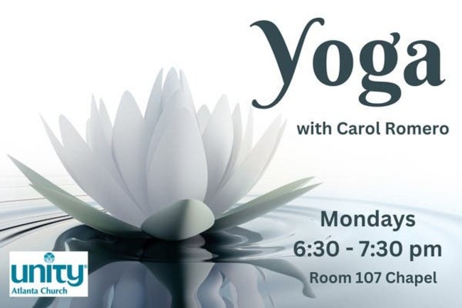 Gentle Hatha Yoga at Unity Atlanta Church Every Monday
