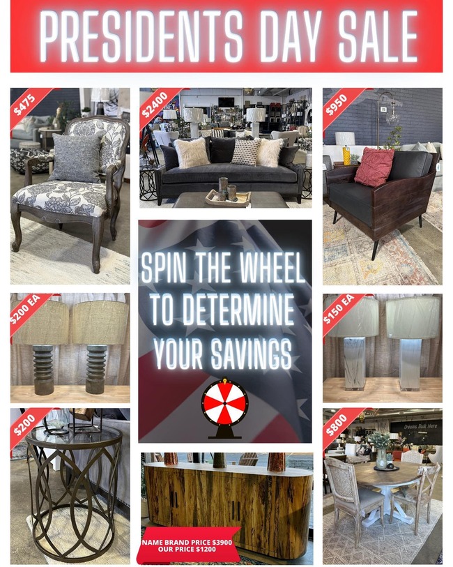 Huge Presidents Day Sale, Spin the wheel for your special deal!
