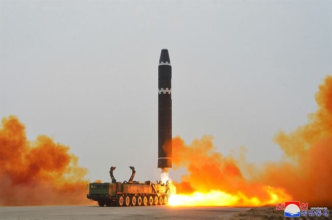 N. Korea says it fired Hwasong-15 ICBM on lofted angle