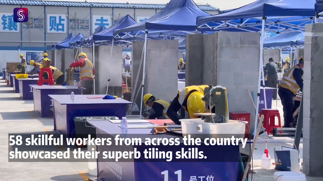 Skills competition for top construction workers across China