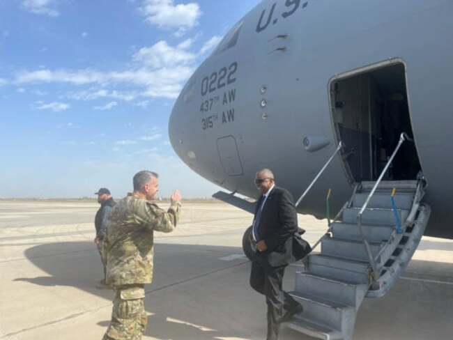 Pentagon chief, in unannounced visit to Iraq, pledges continued US troop presence