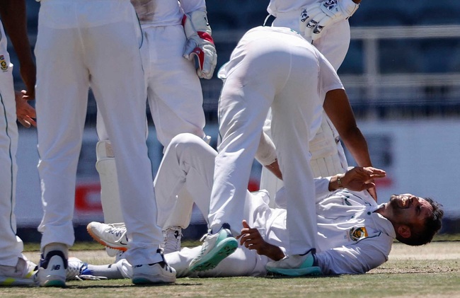 Maharaj's botched wicket celebration sours series sweep