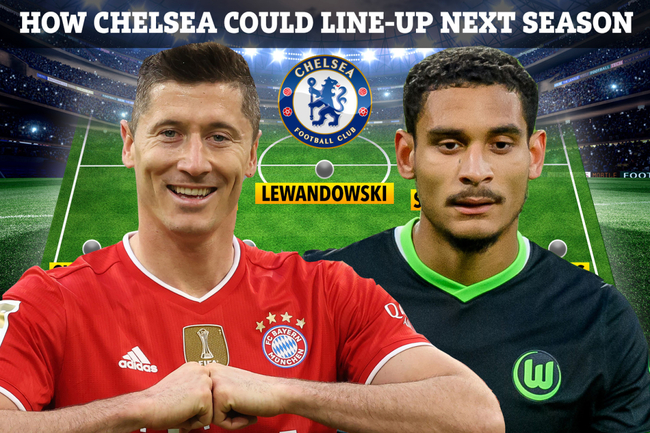 How Chelsea could line-up next season with Lewandowski and Lacroix with Polish star set for Bayern Munich exit