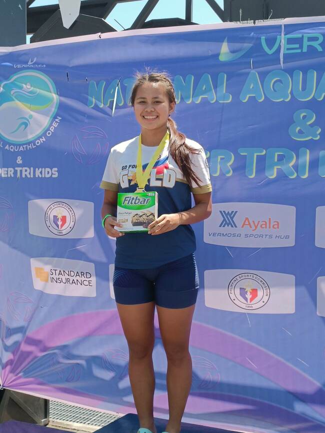 Erediano, Cebuana athlete, tops women's junior elite of Aquathlon Open in Cavite