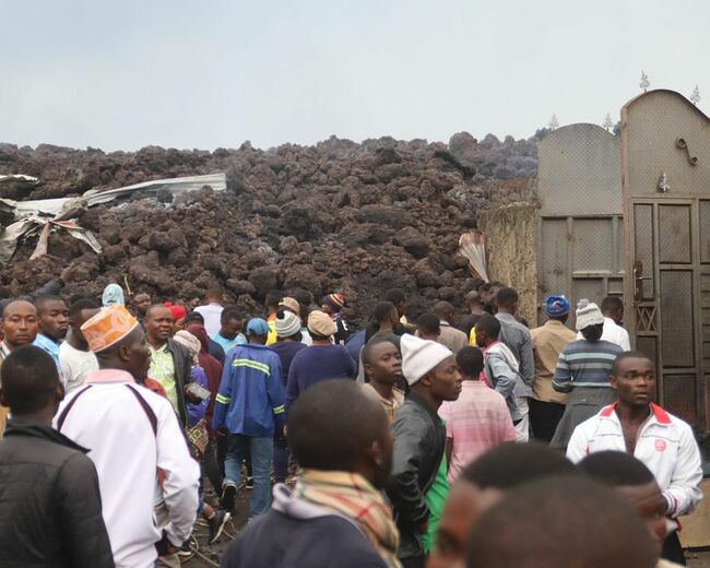 Congo volcano’s lava flows short of regional capital