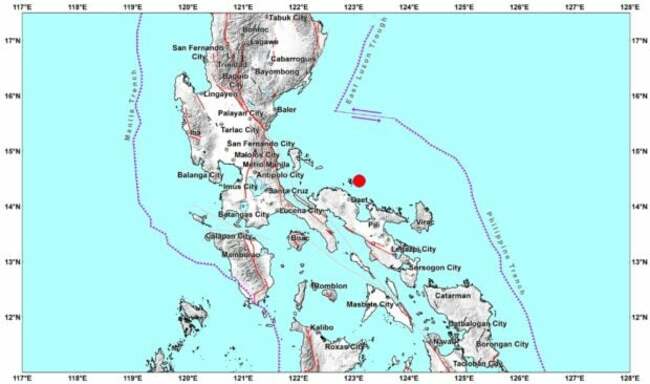 4.4 magnitude quake jolts Camarines Norte island