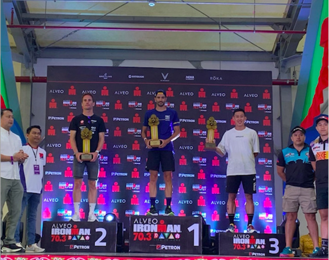 Azevedo of Portugal, Crowely of Australian top Ironman 70.3 race in Davao