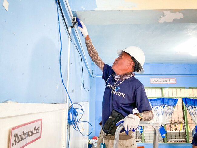 Tungkil National High School gets a safer campus: Visayan Electric's rewiring program 2023 kicks off during fire prevention month