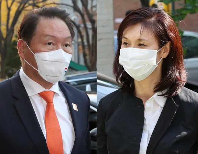 SK Group chairman's wife sues affair partner for alimony