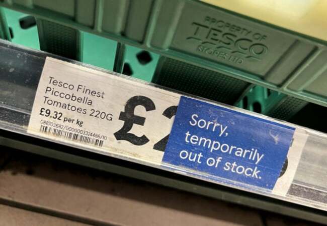 More food shortages could add to Britain's price pressure