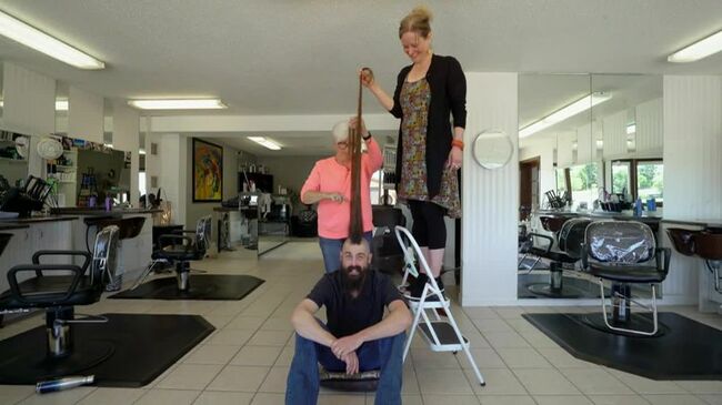 Man wears world's tallest mohawk