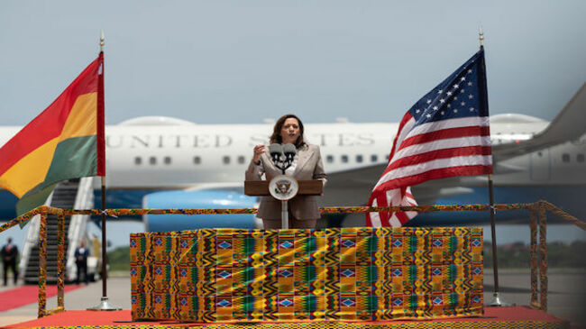 Kamala Harris grows emotional describing the 'blood' and 'crimes' at infamous slave post in Ghana