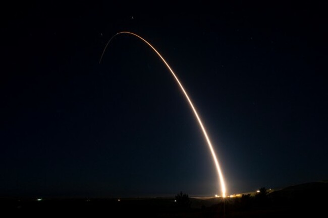 U.S. announces ICBM test launch in third week of April