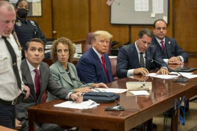 Defiant Trump pleads not guilty to 34 felony counts