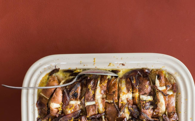 No bun left behind: Hot cross butter and banana pudding