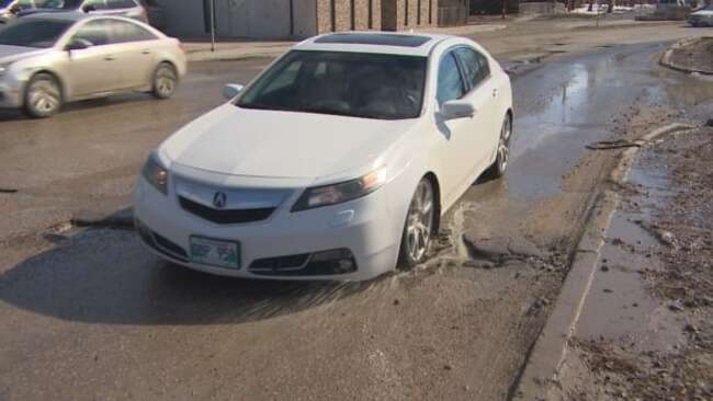 It's pothole season in Winnipeg, so slow down and listen for damage, auto shop owner advises