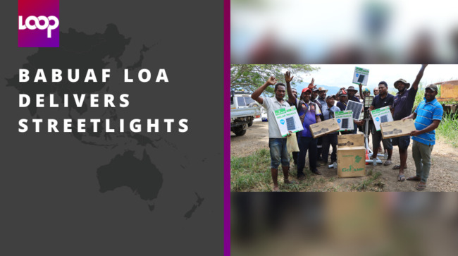 Babuaf LOA delivers streetlights