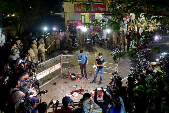 Former Indian lawmaker slain live on TV while in police custody