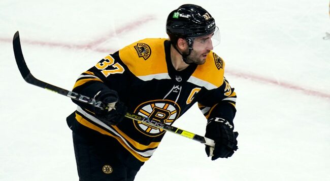 Bruins' Bergeron out with illness for Game 1 vs. Panthers