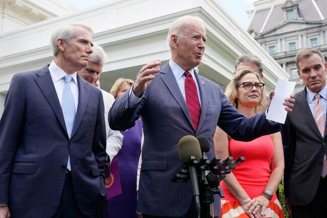 Biden extols bipartisan infrastructure deal as a good start