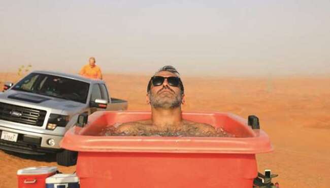 Ice baths for the mind and body break heat of UAE desert
