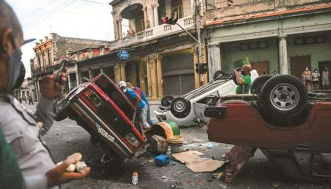 Cuba blames US ‘asphyxiation’ as protests erupt