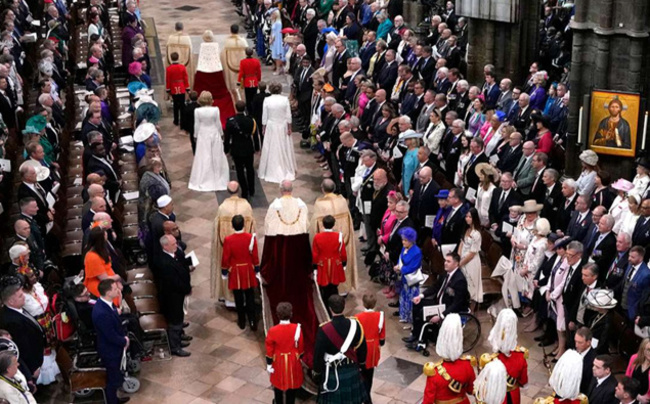 King Charles & Queen Consort Camilla's Coronation has begun at Westminster Abbey