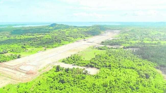 Work on 3-km runway, pier in progress at Edca site