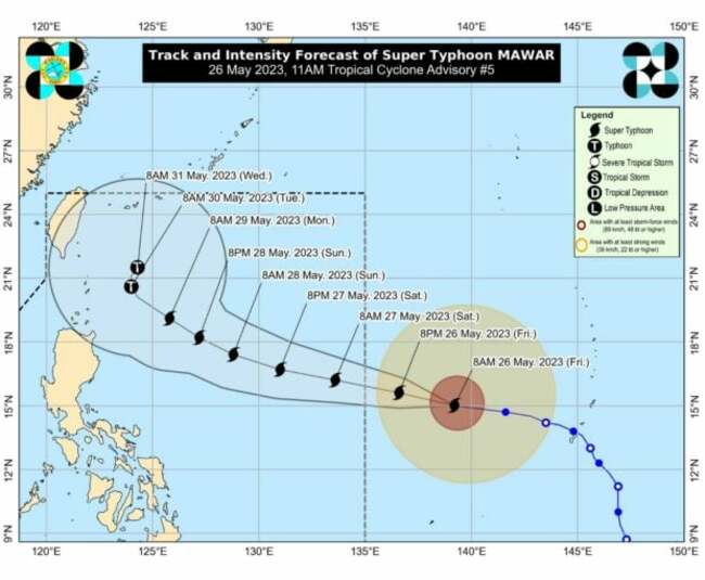 Super Typhoon Mawar even stronger as it roars closer to PAR border