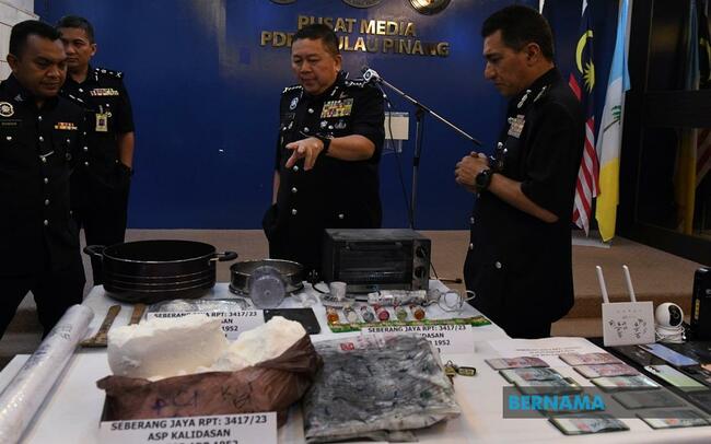 PENANG POLICE DETAIN MAN WITH 7,400 GRAMS OF HEROINE